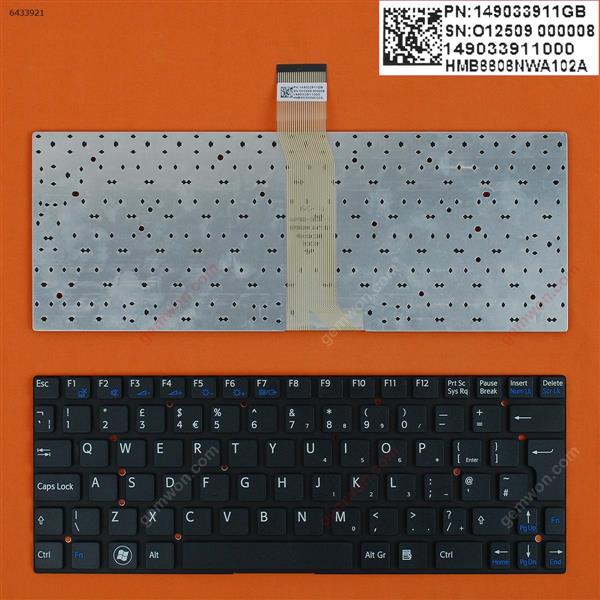 SONY SVT11 BLACK(without FRAME,WIN8) UK N/A Laptop Keyboard (OEM-B)