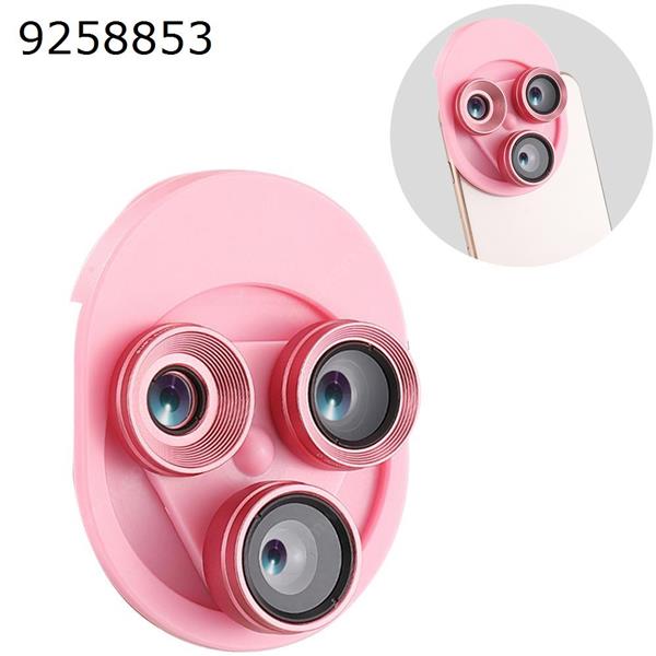 External Wide Angle Macro Fisheye Cell Phone Lens For IPhone Se Samsung Xiaomi Wide-Angle Mobile Phone Lens For Huawei IPhone X，Pink Headset ZM068