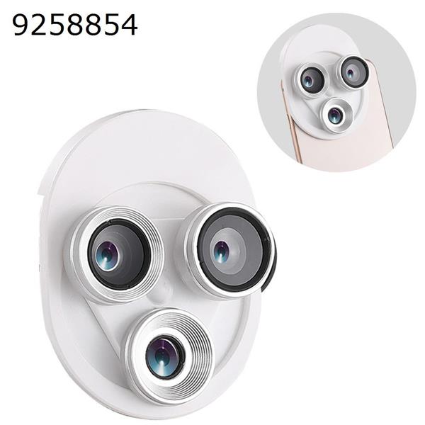 External Wide Angle Macro Fisheye Cell Phone Lens For IPhone Se Samsung Xiaomi Wide-Angle Mobile Phone Lens For Huawei IPhone X，white Camera ZM068