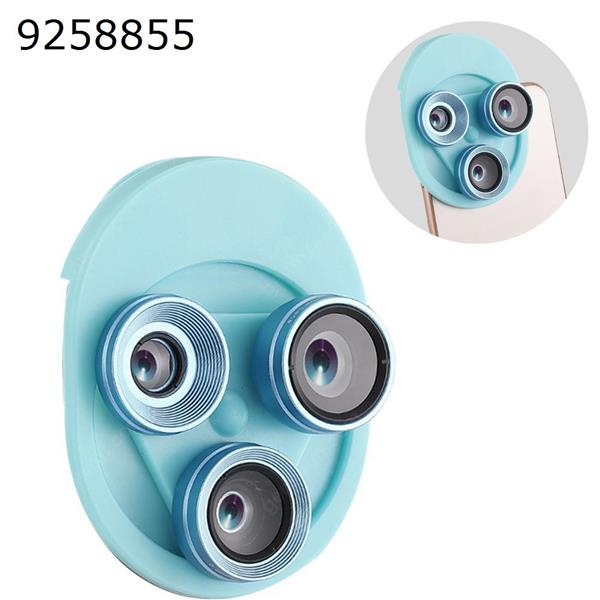External Wide Angle Macro Fisheye Cell Phone Lens For IPhone Se Samsung Xiaomi Wide-Angle Mobile Phone Lens For Huawei IPhone X，blue Camera ZM068