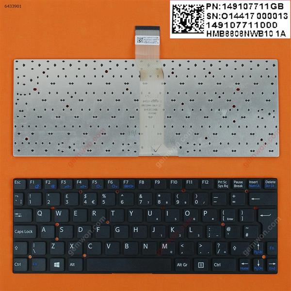 SONY SVT11 BLACK(without FRAME) UK N/A Laptop Keyboard (OEM-B)