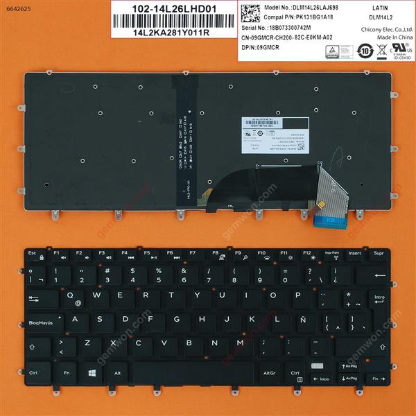 Dell XPS 15 9550 BLACK(Backlit,Without Frame, Win8) LA 9Z.NCABW.01D Laptop Keyboard (OEM-B)