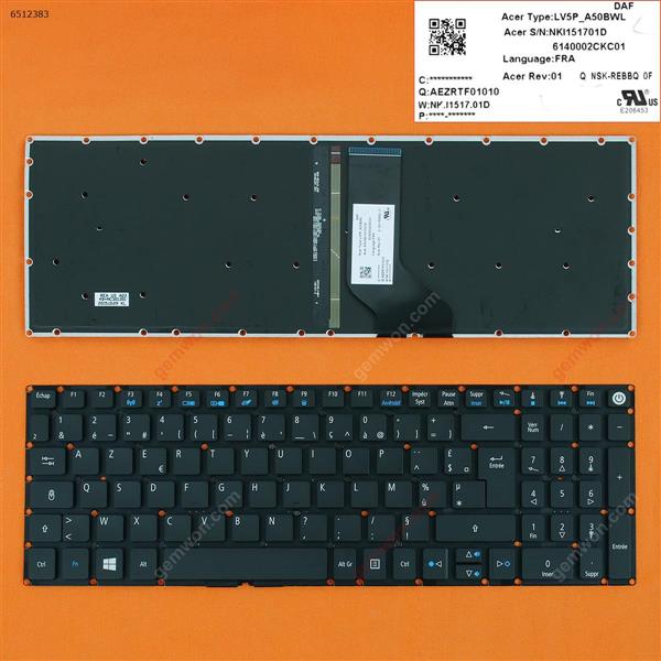 Acer Aspire E5-722 E5-772 V3-574G E5-573T E5-573 E5-573G E5-573T E5-532G BLACK (Win 8,Backlit) FR NKI151700K NSK-RE1SQ AEZRTG00210 Laptop Keyboard (OEM-B)