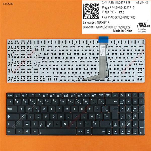 ASUS E502 e502ma E502M E502SA E502S BLACK WIN8 (Without FRAME) FR N/A Laptop Keyboard (OEM-B)