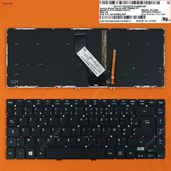 ACER V5-473G BLACK(with Backlit board,For Win8) FR N/A Laptop Keyboard (OEM-B)