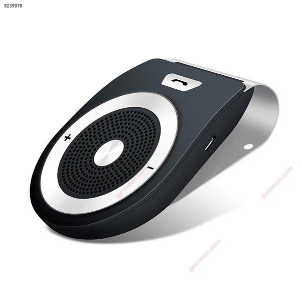 Car Speakerphone  Wireless Hands-free Bluetooth Connect 2 Phones Audio Receiver Stereo Music Player with Sun Visor Went for iPhone, iPad, Samsung Galaxy,HTC,LG, Android(Black) Bluetooth Speakers BOLS