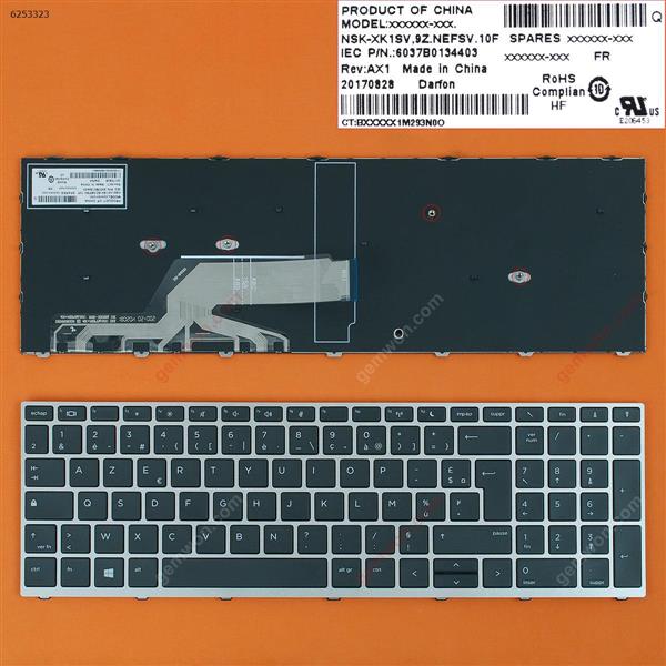 HP Probook 450 G5 455 G5 470 G5 SILVER FRAME BLACK WIN8 FR L01028-031 Laptop Keyboard ( )