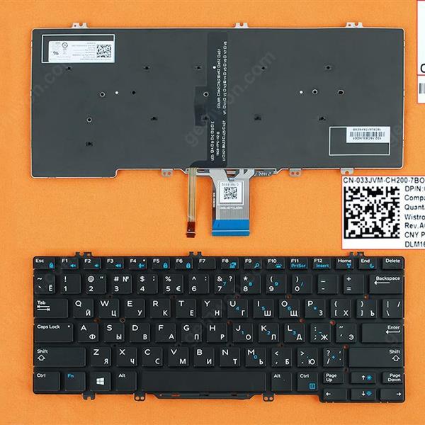 DELL Latitude 13 7380 E7380 BLACK (Backlit,Without Point stic,For Win8) RU N/A Laptop Keyboard (OEM-B)