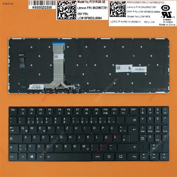 Lenovo Legion Y720 BLACK(Full Colorful Backlit,With cable folded,Win8) GR N/A Laptop Keyboard (OEM-B)