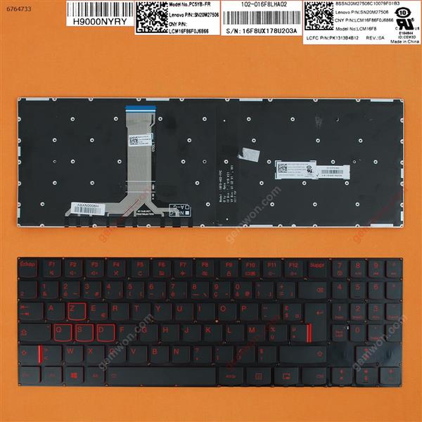 Lenovo Legion Y520 Y520-15IKB R720 R720-15IKB BLACK(Red Printing,Win8) FR N/A Laptop Keyboard (OEM-B)