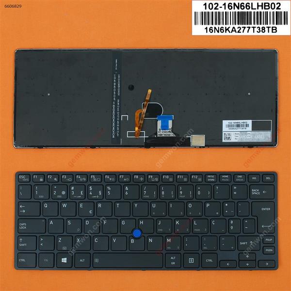 Toshiba Tecra X40-D BLACK FRAME BLACK （Backlit,With Point stick,WIN8） PO G83C000J75US TBM16N33USJ356 Laptop Keyboard (OEM-B)