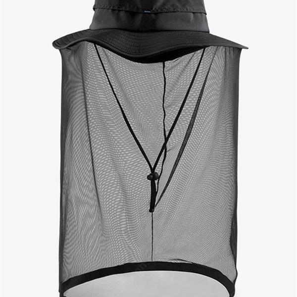 Summer Visor Hat Quick-drying mesh gauze anti-mosquito sun hat (black) Outdoor Clothing WD-T113