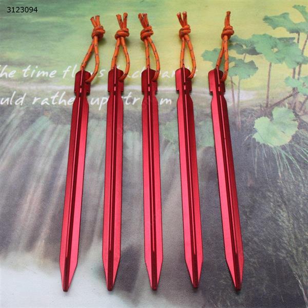 Bold outdoor aluminum alloy tent nails triangular edge nails (18cm red) Camping & Hiking BL888