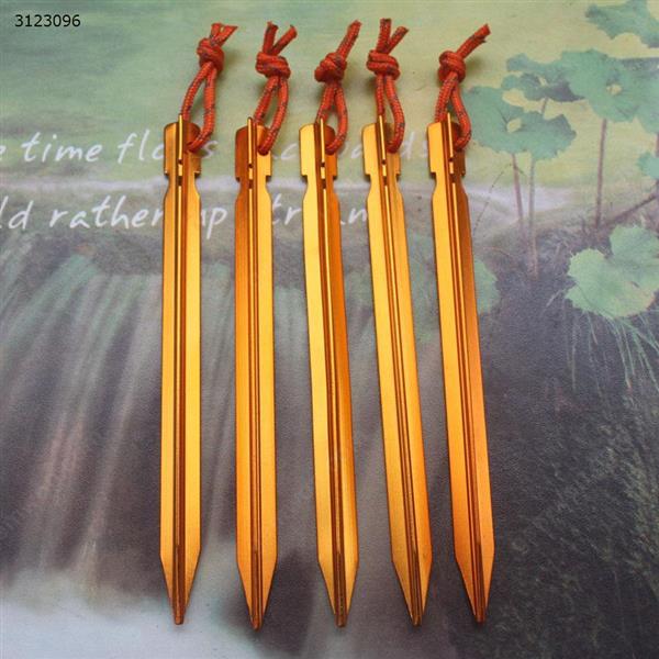 Bold outdoor aluminum alloy tent nails triangular edge nails (18cm yellow) Camping & Hiking BL888