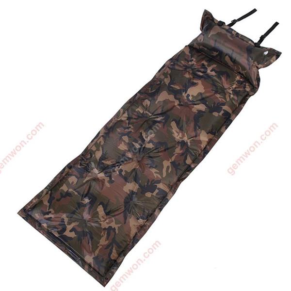 Outdoor inflatable camping tent pad beach waterproof picnic air mattress sleeping pad cushion pillow moisture pad (camouflage) Camping & Hiking WD-cm025