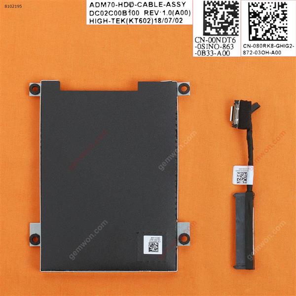 Hard Drive Disk Tray Caddy & Connector Cable For DELL Latitude 5480 E5480 Cover 80RK8 0NDT6