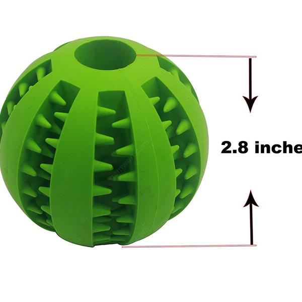 Pet ball cleaning / chewing / playing dog ball toy, IQ treatment non-toxic soft rubber ball food distribution toy (green 7cm) Other WD-w164