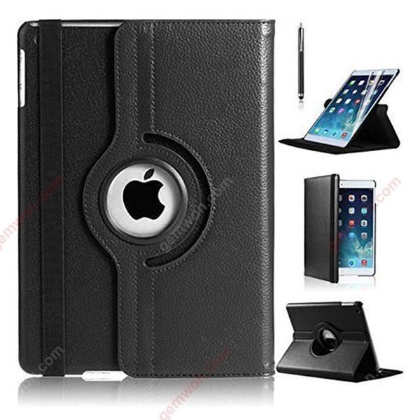 Black PU Leather 360 Degree Rotating Stand Case Cover for IPAD -2-3-4 Case WD-CASE