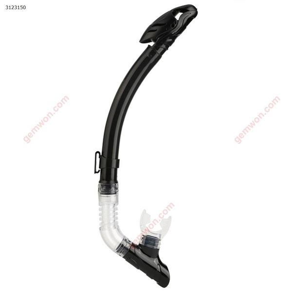 1 piece silicone diving tube full dry single valve professional swimming snorkel easy breathing breathing tube mouthpiece comfort (black) Water sports equipment WD-S14