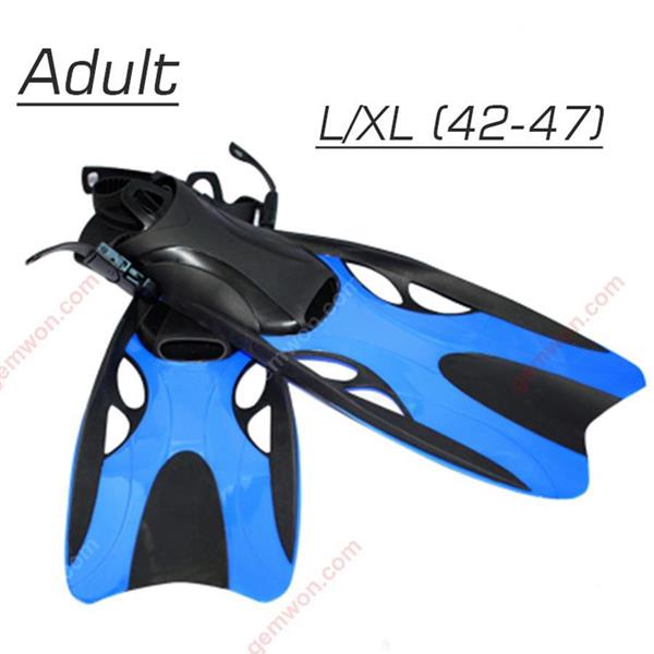 Snorkeling diving fins adult flexible swimming fins diving fins fins water sports (size L / XL <42-47> blue) Water sports equipment WD-F0007