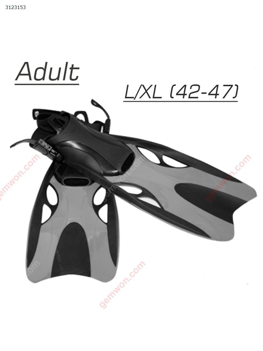 Snorkeling diving fins adult flexible swimming fins diving fins fins water sports (size L / XL <42-47> black) Water sports equipment WD-F0007