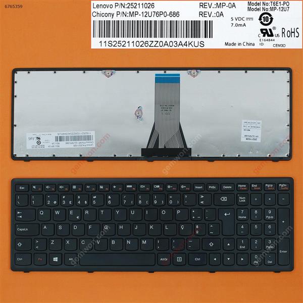 Lenovo G500S S500 Flex 15 BLACK FRAME BLACK(For Win8) PO 25211080 9Z.NAFSC.001 PK130YB3A00 Laptop Keyboard (OEM-B)