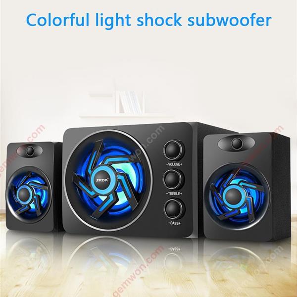 Bluetooth version of the colorful light，Support Bluetooth, TF card, U disk, radio，black Bluetooth Speakers D-209