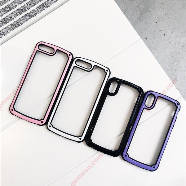 iphone6 plus Border phone case，Tpu pc simple anti-fall，pink Case iphone6 plus Border phone case
