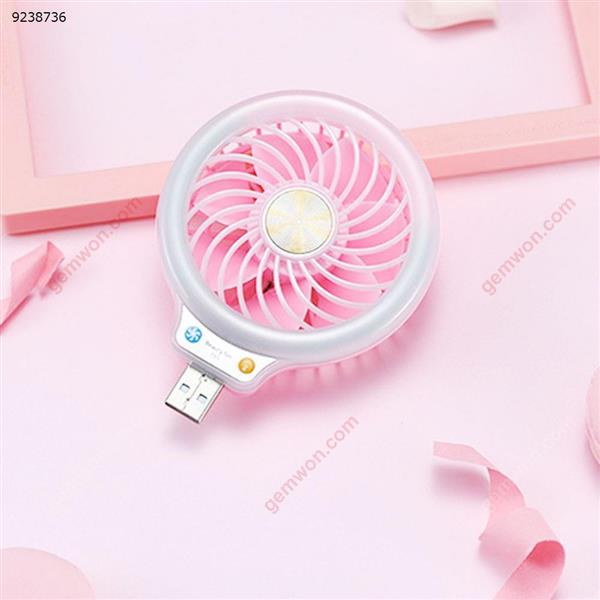Environmental  Portable Fashion Mini USB fan fill light fan mini small fan light mobile power fan pink Other F55