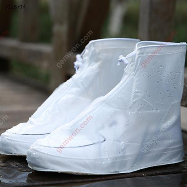 1pair Waterproof Protector Shoes Boot Cover Unisex Zipper Rain Shoe Covers High-Top Anti-Slip Rain Shoes Cases (28.5cm) Outdoor Clothing W1001