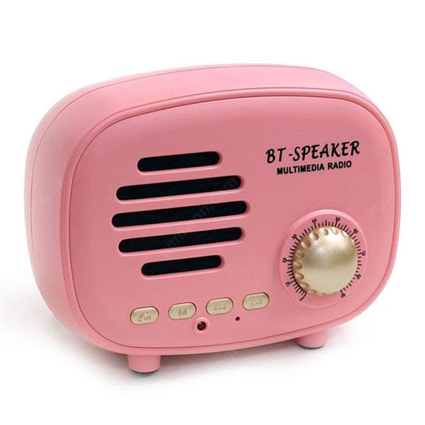 Q108 Bluetooth Speaker，American retro, portable radio card mini speaker，pink Bluetooth Speakers Q108 Bluetooth Speaker