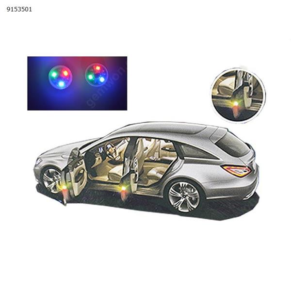 Car Door Warning Light, 2 Pcs Universal Wireless Car Safety Anticollision Light Lamp for Any Car Instant Switch On/Off (Rainbow) Autocar Decorations R-1631