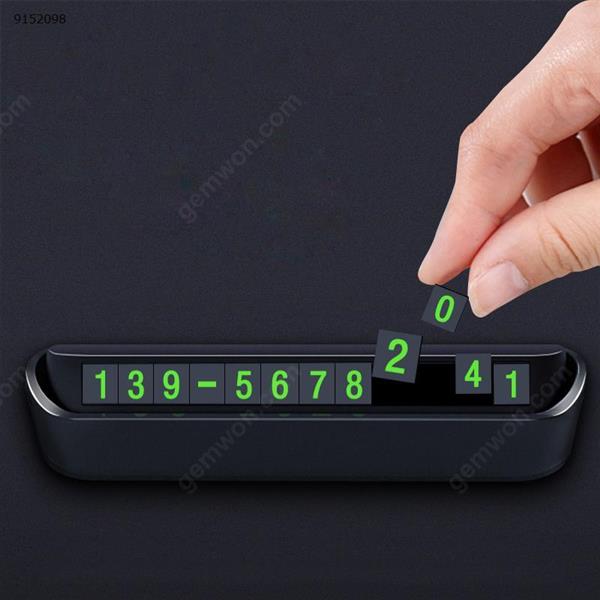 Car Temporary Parking Card Plate Hidden Car Styling Phone Number Card Plate Telephone Mobile Phone Number Card Car Stickers Autocar Decorations ABS