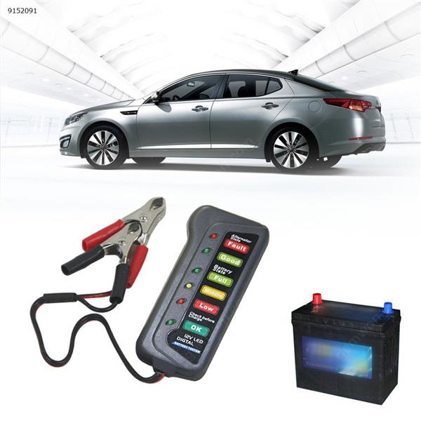 12V 6LED Lights Display Car Battery Tester Mini Automotive Charger/ Alternator/ Cranking Check Tools Auto Repair Tools 803