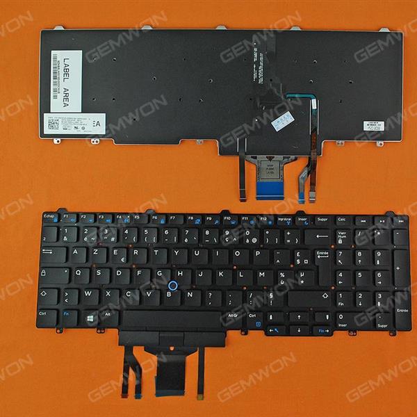 DELL E5550 BLACK (backlit,With Point Stick ,Win8) FR MP-13P56D0J698   0WCKVN PK1313M4B13 SN7232BL Laptop Keyboard (Original)