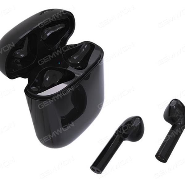 i8 mini Bluetooth headset, wireless mini binaural Bluetooth headset, Magnetic charging pedestal, Black Headset I8 MINI BLUETOOTH HEADSET