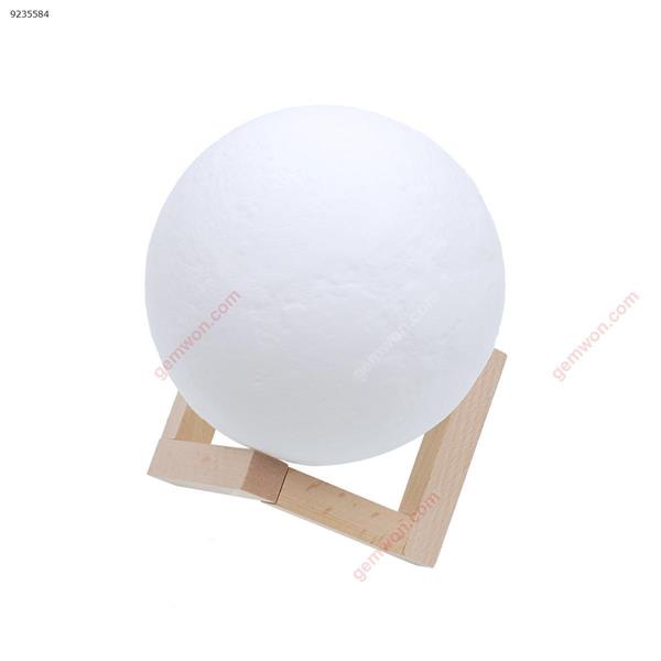 3D Printed LED Moon Night Light Lamp, Touch Control, Ajustable Brightness, USB Recharge, Seamless Lunar Moonlight Lamp with Stand for Bedrooms(20cm)