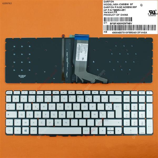 HP ENVY x360 M6-w000 M6-W102Dx M6-W Silver (Backlit,Without FRAME,WIN8) FR N/A Laptop Keyboard (OEM-B)