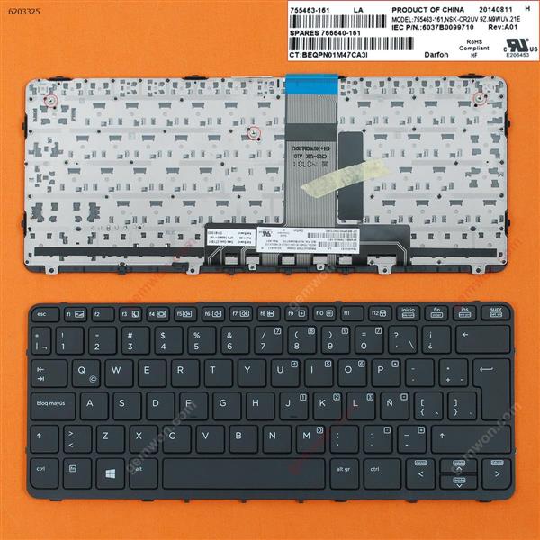 HP Pro X2 612 G1 BLACK FRAME BLACK WIN8 LA 9Z.N9WUV.21E Laptop Keyboard (OEM-B)