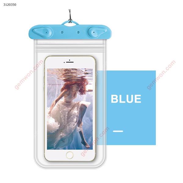 Outdoor Transparent Diving Swimming Mobile Phone Waterproof Bag,Intelligent Touch-screen,Blue Outdoor backpack f004-2