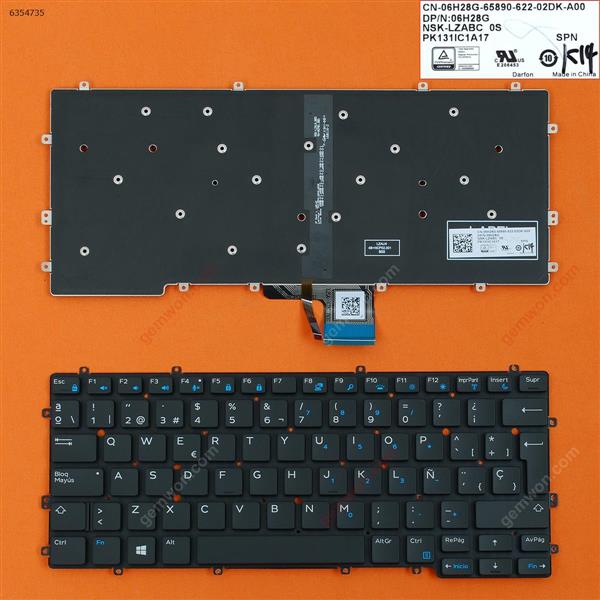 Dell Latitude 7370 E7370 BLACK WIN8(Without FRAME,Backlit） SP N/A Laptop Keyboard (OEM-B)