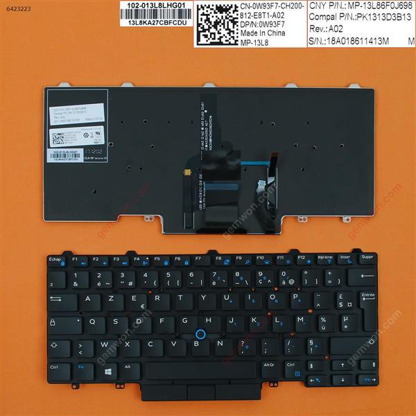 DELL E5450  E7450 BLACK (Backlit,With Point stick,For Win8) FR MP-13L83USJ698 PK1313D3B00 Laptop Keyboard (OEM-A)