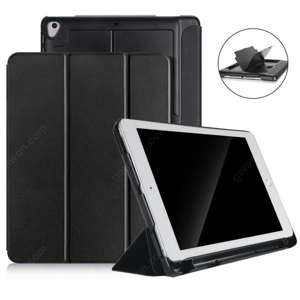 IPad 9.7/ air/air2/2017/2018 universal pen case protection cover new all-inclusive multi-function protective cover，black Case IPAD 9.7  WITH PEN SLOT