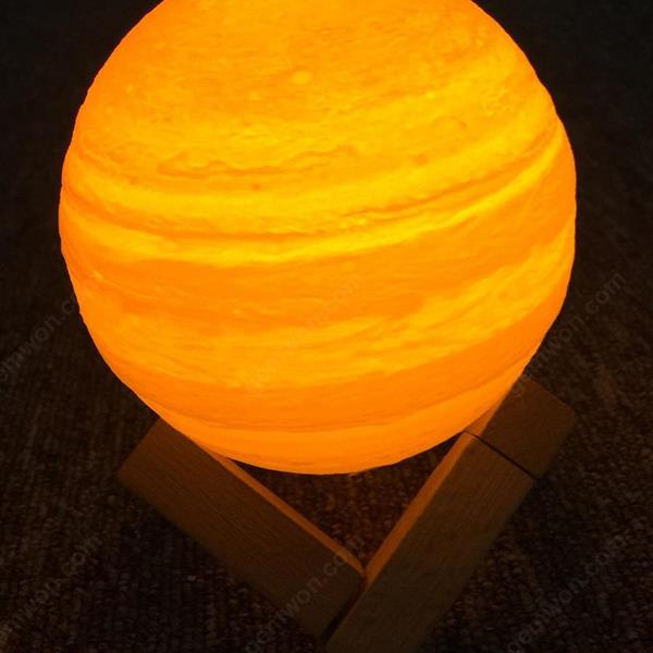 Jupiter Lamp Seamless 3D printing Baby Night Light Dimmable 7 Colors with PLA Material Home Decor Gifts (8cm)