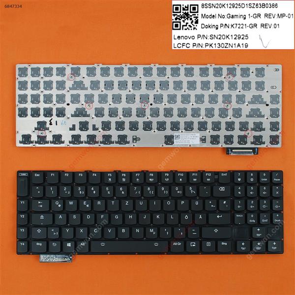Lenovo IdeaPad Y900-17ISK Y910-17ISK Y920-17IKB BLACK(Full Colorful Backlit,Without FRAME,WIN8) GR PK130ZN1A12 SN20K12922 Laptop Keyboard (OEM-B)