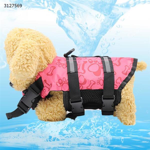 1PC Pet Dog Life Jacket Safety Clothes for Pet Dog Puppy Swimwear Pet Safety Swimsuit Dog Life Vest Swimming Suit M size pink Outdoor Clothing N/A