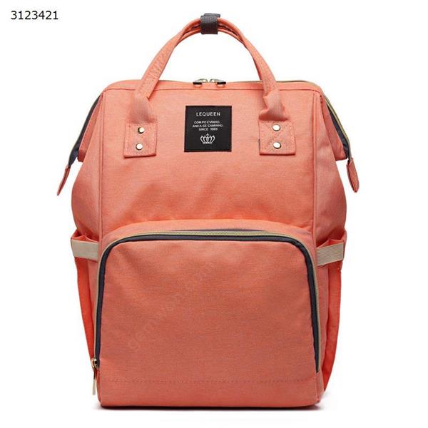 Mummy Bag Mom Outdoor Backpack Multi-function High-capacity Shoulders Bag Fashion Maternal And Child Package orangepink Outdoor backpack lequeen