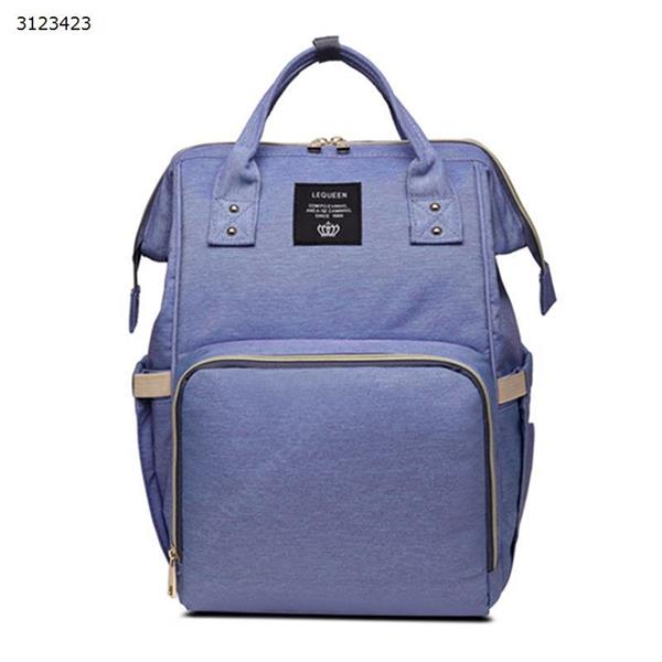 Mummy Bag Mom Outdoor Backpack Multi-function High-capacity Shoulders Bag Fashion Maternal And Child Package blue Outdoor backpack lequeen