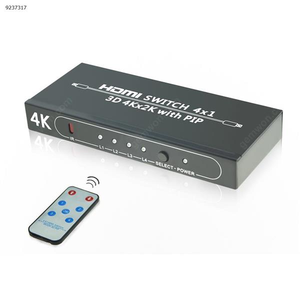 HDMI Switcher 4x1 3D 4Kx2K Support PIP IR   EU Audio & Video Converter PIP404