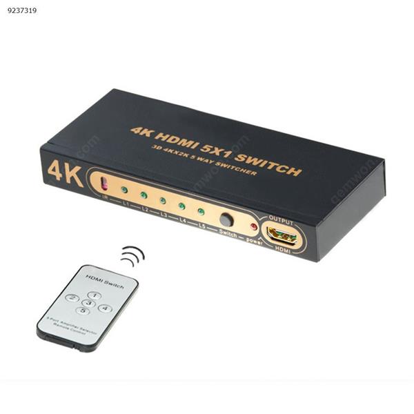 HDMI switcher 5 port 5x1, support 3D 4K x 2K   EU Audio & Video Converter 4KDK305